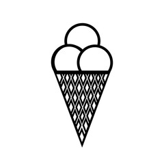 Ice cream icon on white.