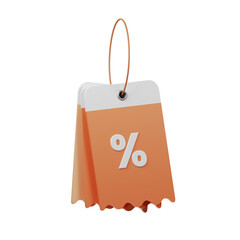 Shopping sale tag label 3d rendering illustration