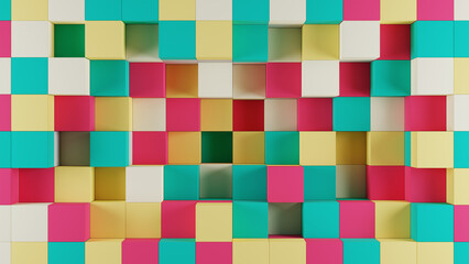 3d colorful cube abstract background wallpaper
