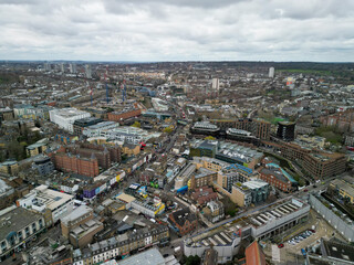 Obraz premium Camden Town London Aerial View, shot with a DJI mini 3 Pro.