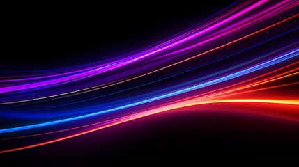 Bright neon lines on a dark background.