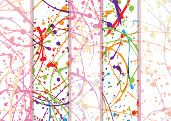 Abstract vector splash multicolor fantasy with shape background design. illustration vector design.