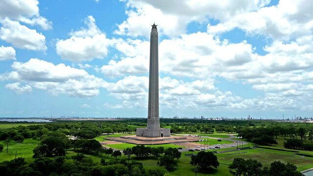 Aerial view of San Jacinto Battleground State Historic Site