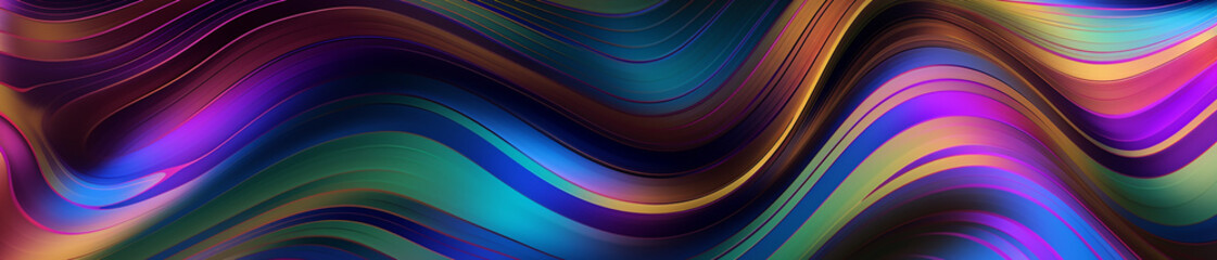 multicolored background with abstract wave, AI generation