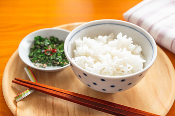 焚きたてご飯と青じそのふりかけ