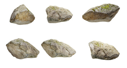 Limestone and Rocks with Transparent Background
