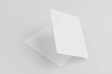 A5 Flyer Mockup 3D Illustration