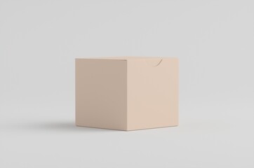 Cardboard Box Mockup 3D Illustration