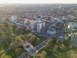 Southampton Aerial View, Drone view shot with Dji Mini 3 Pro