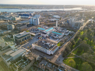 Southampton Aerial View, Drone view shot with Dji Mini 3 Pro