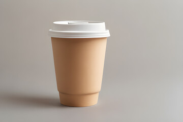 Coffee cup on a uniform background, clean design for advertising.