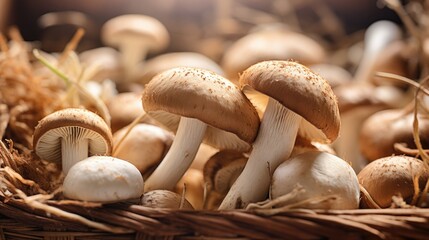 Mushrooms in a grocery store - food photography