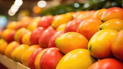 Mangoes in a grocery store - food photography