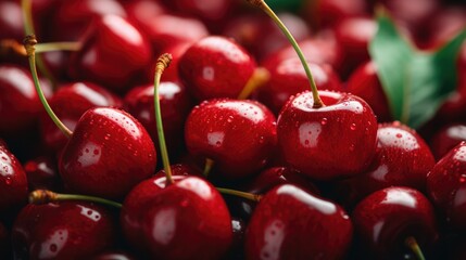 Cherries in a grocery store - food photography