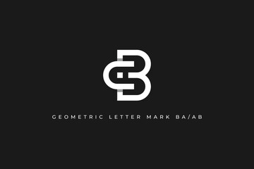 logo monogram letter c a b white