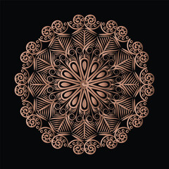 Majestic Gold Mandala Ornamental Background.