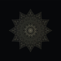 Glamorous Gold Mandala Design Background.