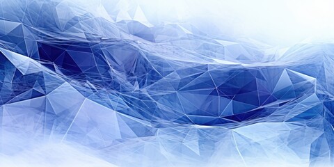 Artificial Intelligence Network Visualization in Blue Texture Background