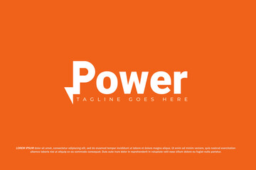 logo letter p and lightning icon power poster