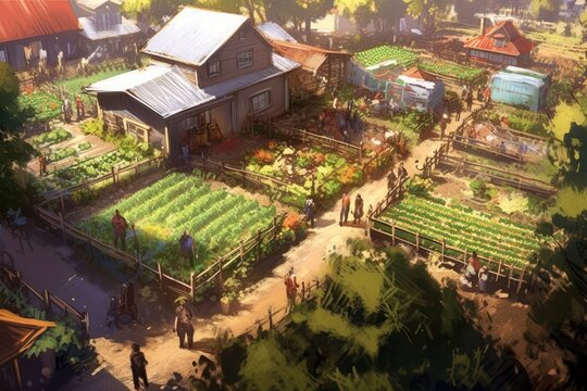 The garden is diverse and promotes sustainable agriculture. (Illustration, Generative AI)