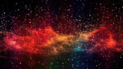 Artificial Intelligence Network Visualization - Colorful Abstract Background