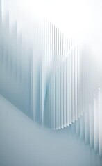 Abstract 3d metallic striped vertical lines background. - 616764510