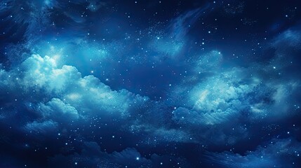 Naklejka na ściany i meble A calm and clear night sky filled with thousands of stars. Generative AI.