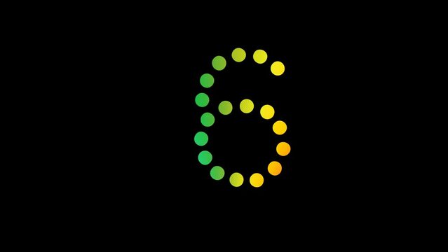 Number 6 ,Rainbow color Number 6,lgbt dotted Number font , LGBTQ pride month Number 6,six text.