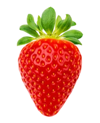 Foto op Plexiglas Fresh strawberries png images _ fruit images _ healthy fruit images _ fresh strawberries in isolated white background  © Prithu