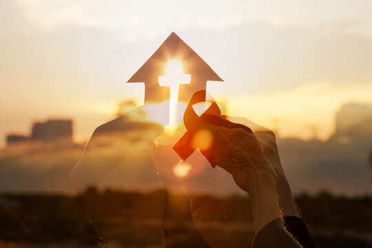 Concept of hope for a cure for AIDS.