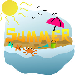 Summer time image with text