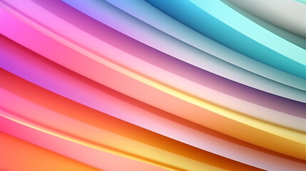 Fototapeta premium Schöner abstrakter futuristischer Hintergrund in leuchtenden welligen Pastell Farben für Webdesign und Drucksachen als Vorlage, ai generativ