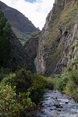 Fototapeta na wymiar mountain river in the mountains, Huayhuash, Peru