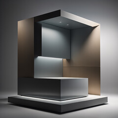 Modern Podium for product presentation, Conjuring an Aura of Boundless Creativity