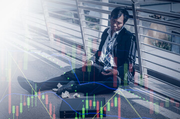 Unemployed people and stock market graph