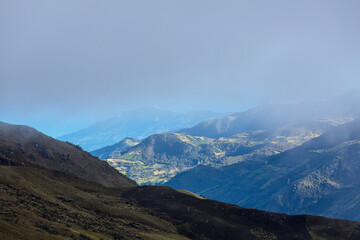 Foggy mountains in Colombia