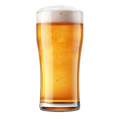 glass of beer isolated transparent background