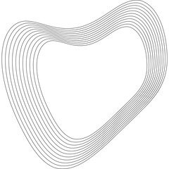 Abstract shape with lines. Wave element