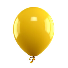 yellow balloon isolated transparent background