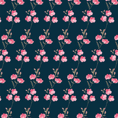 Free vector flower seamless pattern background. elegant texture for backgrounds
