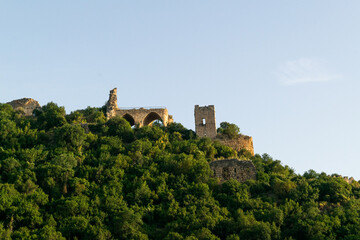 Fototapeta na wymiar Monfor Castle on the hill