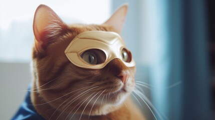 The Masked Prowler: Cat in a Hero Mask Hunts Down Villains