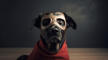 Masked Guardian: Dog in a Hero Mask Keeps the Streets Safe from Villains