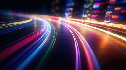 Obraz premium Blurry motion background and spinning roulette. Perfect for casino themes. Vibrant colors and dynamic movement. Generative ai