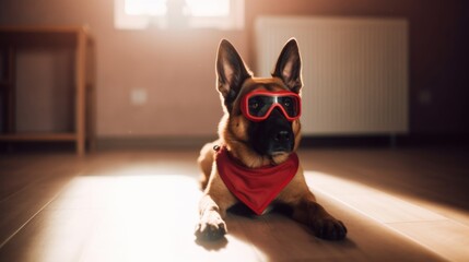 Paws of Justice: Dog in a Hero Mask Defends the Weak with Determination