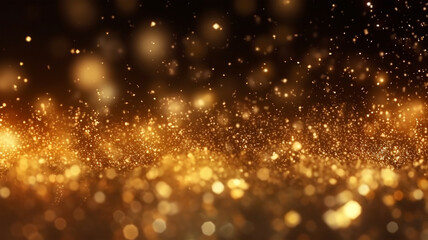 Obraz na płótnie Canvas Festive abstract gold bokeh background, party, Christmas, new year, anniversary, new year wallpaper