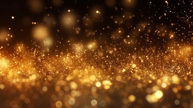 Festive abstract gold bokeh background, party, Christmas, new year, anniversary, new year wallpaper