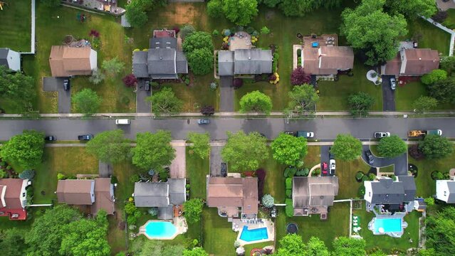 Top down of a residential neighborhood