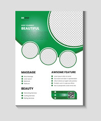A4 Spa flyer template design