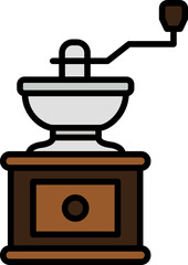 Manual Grinder decorative design element for website, presentation, flyer, brochure, printing, application. illustration style